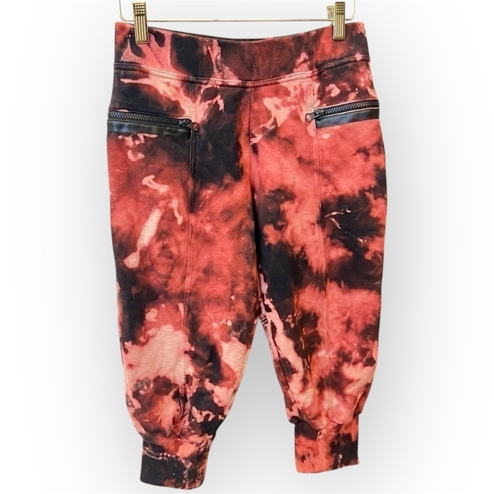Adidas by Stella McCartney Red & Black Tie-Dye Track Joggers